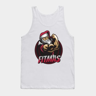 Fitmas, Gym wear t-shirt, Gym products, Christmas, Santa claus Tank Top